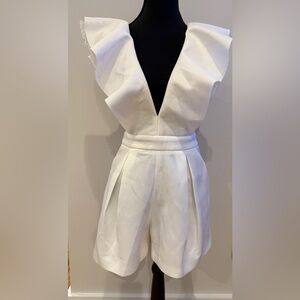 ASOS Elegant White Pleated Jumpsuit